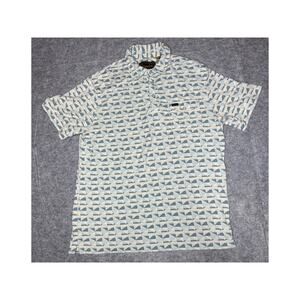 Howler Bros Ranchero Jacquard Polo Shirt Mens Large Geometric Pearl Snaps